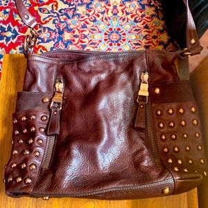 B. Makowsky Brown Leather Hobo Bag